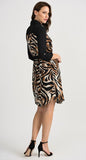 Joseph Ribkoff Black/Beige Animal Print Tunic Dress 201118
