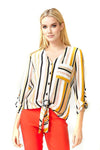 Black, Gold, inventory, Long Sleeve, Multi-color, Tops, White - August Brock Fashions