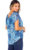 Blue, inventory, Print, Short Sleeve, Tops - August Brock Fashions