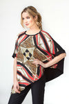 $10, Animal print, Black, Multi-color, Orange, Print, Short Sleeve, Tops - August Brock Fashions