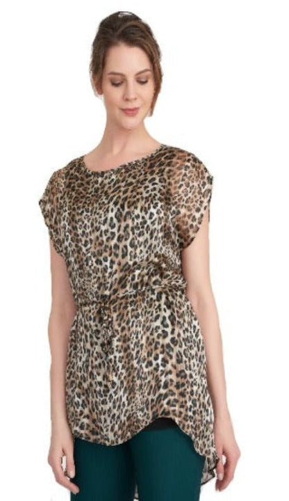Animal print, Black, Brown, inventory, Ivory, Short Sleeve, Tops - August Brock Fashions