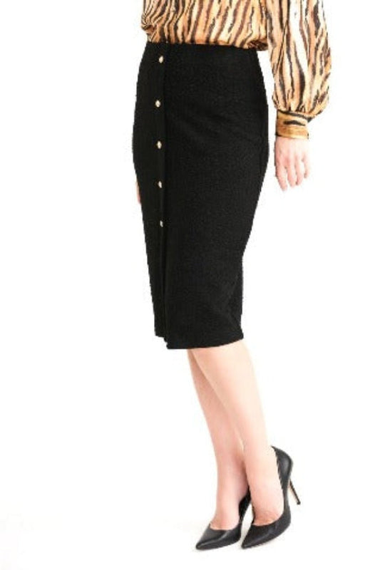 Black, new.bc, Skirts, Slip-on, Stretch fabric - August Brock Fashions