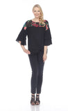 Black, inventory, Long Sleeve, Multi-color, New A, Print, Sheer, Tops - August Brock Fashions