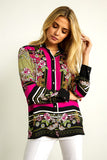 Black, Long Sleeve, Multi-color, New A, new.bc, Pink, Print, Tops - August Brock Fashions