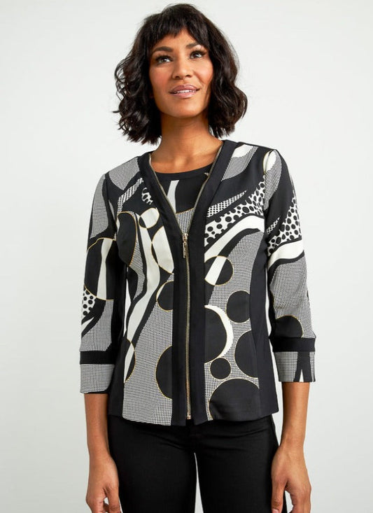 Black, Ivory, Jackets, Long Sleeve, New A, new.bc, Polka dots, Print - August Brock Fashions