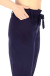 Blue, Cropped, Navy, New A, new.bc, Pants, Purple, Slip-on, Straight leg, Stretch fabric - August Brock Fashions
