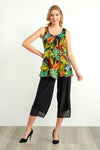 Black, Multi-color, New A, new.bc, Print, Sheer, Sleeveless, Stretch fabric, Tops - August Brock Fashions