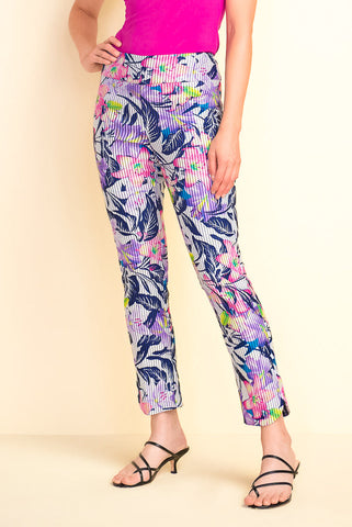 Cropped, Multi-color, new.bc, Pants, Print, Slim fit, Slip-on, Straight leg - August Brock Fashions