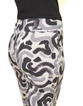 Black, Cropped, New A, new.bc, Pants, Print, Slip-on, Straight leg, White - August Brock Fashions