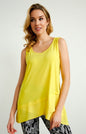 cleaning, Ivory, New A, new.bc, Sheer, Sleeveless, Tops, Yellow - August Brock Fashions