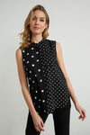 Black, Ivory, Multi-color, New A, new.bc, Pink, Polka dots, Print, Sleeveless, Stretch fabric, Tops - August Brock Fashions