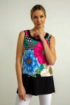 Black, Multi-color, New A, new.bc, Pink, Print, Sleeveless, Stretch fabric, Tops - August Brock Fashions