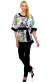 Black, Multi-color, New A, new.bc, Print, Short Sleeve, White - August Brock Fashions