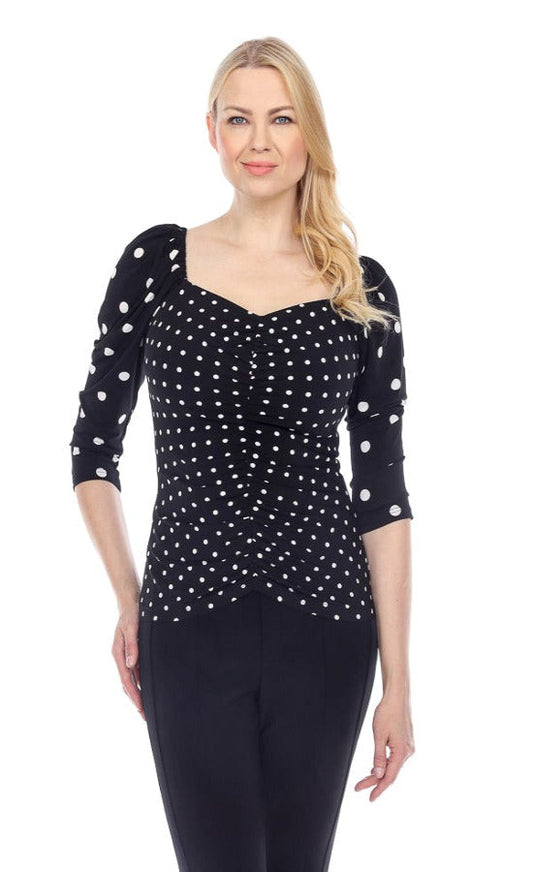Black, inventory, Ivory, Long Sleeve, New A, new.bc, Polka dots, Tops - August Brock Fashions