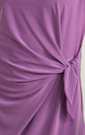 Joseph Ribkoff Violet Ruched Tie Front Short Drape Sleeve Tunic Top 213119