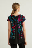 Black, Multi-color, New A, newest, Print, Short Sleeve, Tops - August Brock Fashions