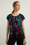 Black, Multi-color, New A, newest, Print, Short Sleeve, Tops - August Brock Fashions