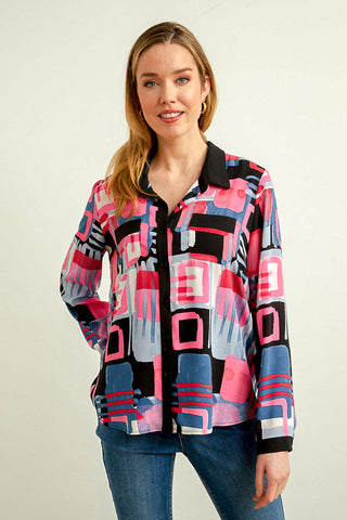 Long Sleeve, Multi-color, New A, newest, Pink, Print, Tops - August Brock Fashions