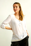Ivory, Long Sleeve, New A, new.bc, newest, Sequin, Tops, White - August Brock Fashions