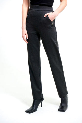 Grey, New A, new.bc, newest, Pants, Slip-on, Straight leg, Stretch fabric - August Brock Fashions