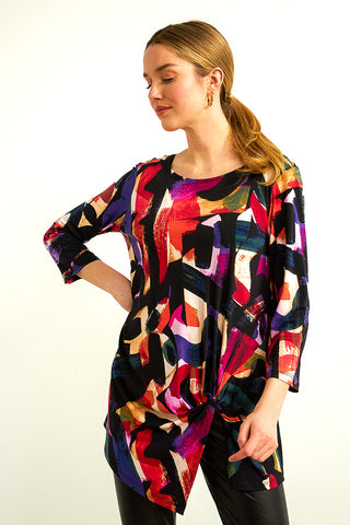 Black, Long Sleeve, Multi-color, New A, new.bc, newest, Print, Tops - August Brock Fashions