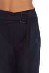 Black, Cropped, Full leg, Metallic, New A, new.bc, Pants, Silver, Slip-on, Stretch fabric - August Brock Fashions