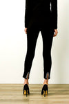 Black, Cropped, Leggings, New A, new.bc, newest, Pants, Straight leg, Stretch fabric, Studs - August Brock Fashions