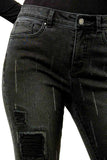 Grey, Jeans, New A, newest, Pants, Rhinestone, Straight leg, Stretch fabric, Studs - August Brock Fashions