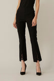 Joseph Ribkoff Black Flared Lace Inlay Cropped Pants 221252