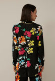 Joseph Ribkoff Black/Multi-Color Floral Print Long Sleeve Top 221269