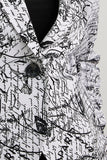 Joseph Ribkoff Vanilla/Black Postal Print Blazer Jacket 222008