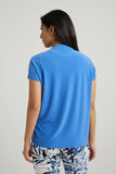 Joseph Ribkoff Relaxed V-Neck Short Sleeve Top 222077