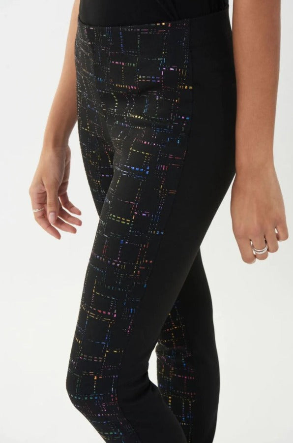 Joseph Ribkoff Abstract Print Pull On Slim Ankle Pants 223248