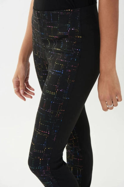 Joseph Ribkoff Abstract Print Pull On Slim Ankle Pants 223248