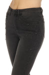 Joseph Ribkoff Charcoal Grey Embellished Skinny Ankle Jeans 223925