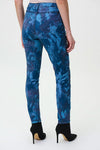 Joseph Ribkoff Blue/Multi Floral Reversible Slim Ankle Jeans 224935