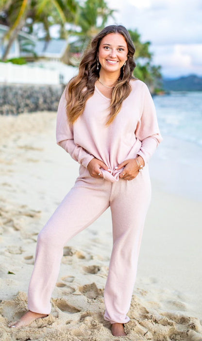 Live.A Style GB7SD Soft Pink Joggers