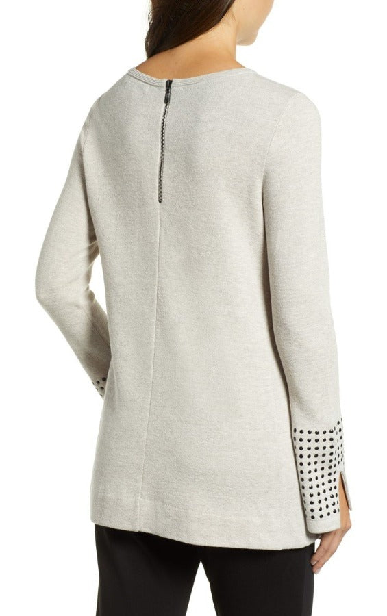 Grey, inventory, Long Sleeve, Studs, Tan, Tops - August Brock Fashions