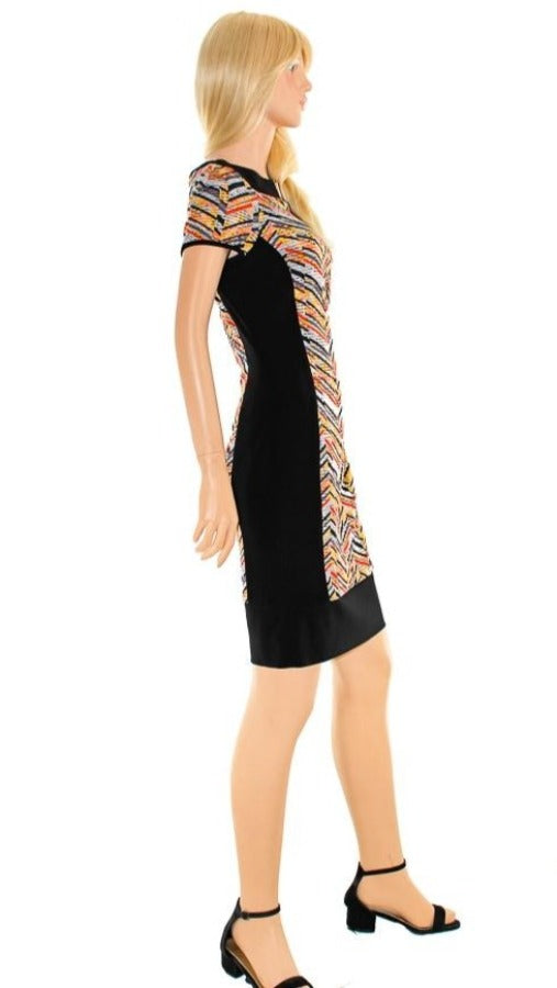 Black, Dresses, inventory, Multi-color, Short Sleeve - August Brock Fashions