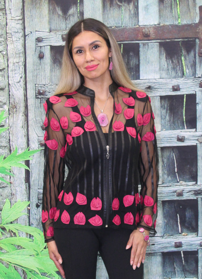 ABF Leather Rose Short Jacket 1191001
