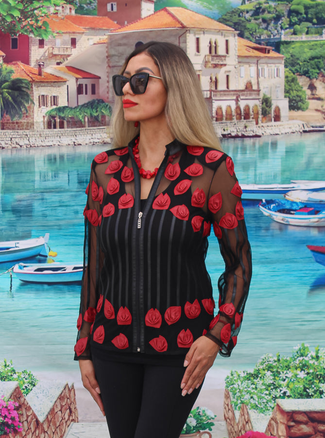 ABF Leather Rose Short Jacket 1191001