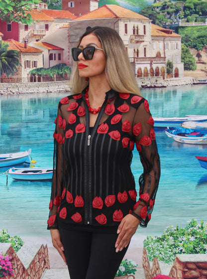 ABF Leather Rose Short Jacket 1191001