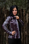 Animal print, Black, inventory, Jackets, Leather, Long Sleeve, Purple, White - August Brock Fashions