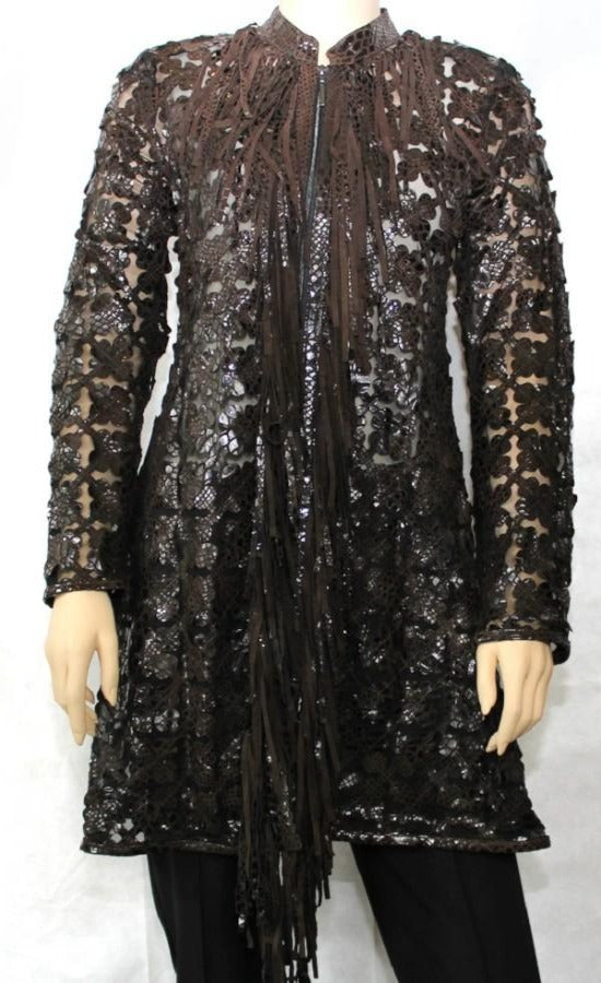 Animal print, Black, Blue, Brown, Green, Ivory, Jackets, Leather, Long Sleeve, Red, Turquoise, Wine - August Brock Fashions
