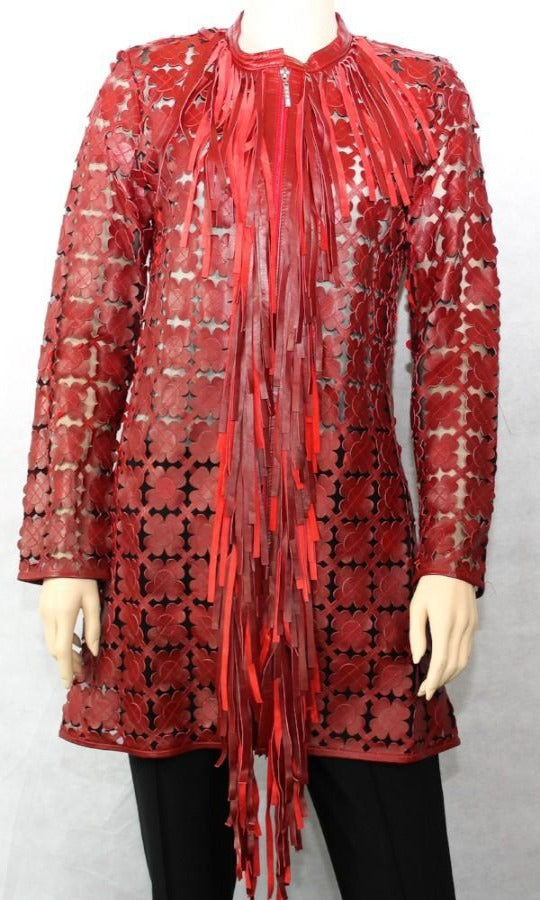 Animal print, Black, Blue, Brown, Green, Ivory, Jackets, Leather, Long Sleeve, Red, Turquoise, Wine - August Brock Fashions