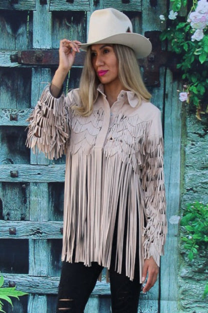ABF Leather Fringe Shirt 11910123
