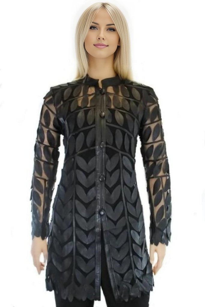 Animal print, Black, Blue, Brown, Jackets, Leather, Leopard, Long Sleeve, Red, Sheer, White - August Brock Fashions