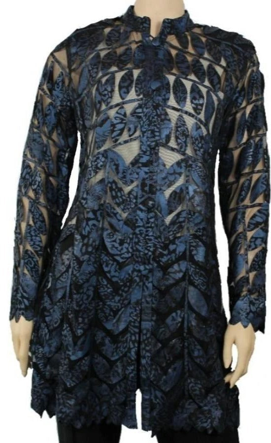 Animal print, Black, Blue, Brown, Jackets, Leather, Leopard, Long Sleeve, Red, Sheer, White - August Brock Fashions