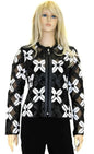 Black, Jackets, Leather, Long Sleeve, Sheer, White - August Brock Fashions