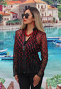 ABF Stripes Leather Jacket with Zipper 11910114